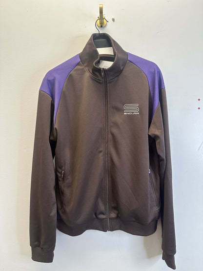 New Sinclair Brown Purple Track Jacket Size XL