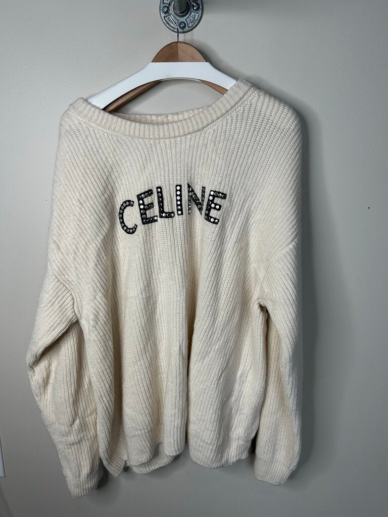 Preowned Celine Cream Sweater size XL/2XL