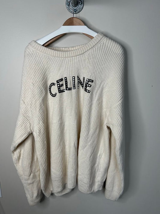 Preowned Celine Cream Sweater size XL/2XL