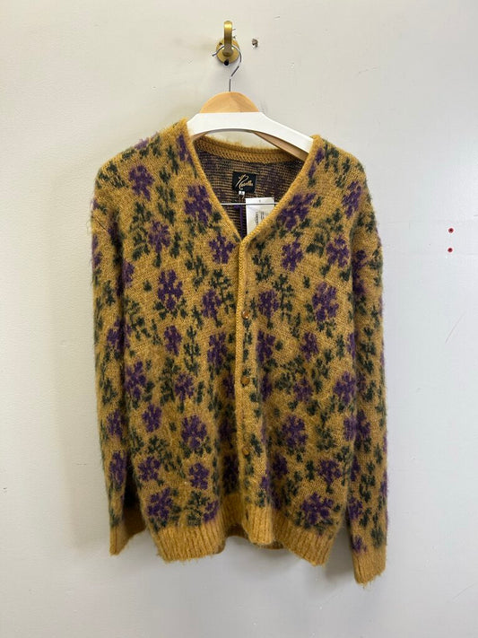 New Needles Floral Tan Cardigan sz.S