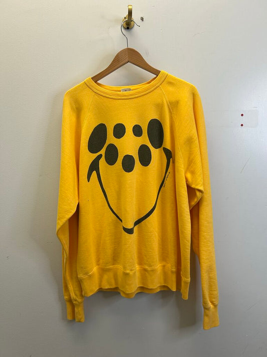 Preowned Saint Michael Smiley Yellow Hoodie Size XL