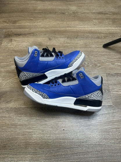 Preowned Jordan 3 Racer Blue sz.9.5