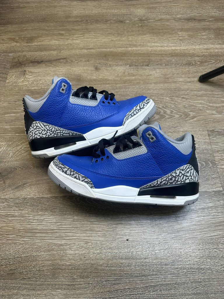 Preowned Jordan 3 Racer Blue sz.9.5