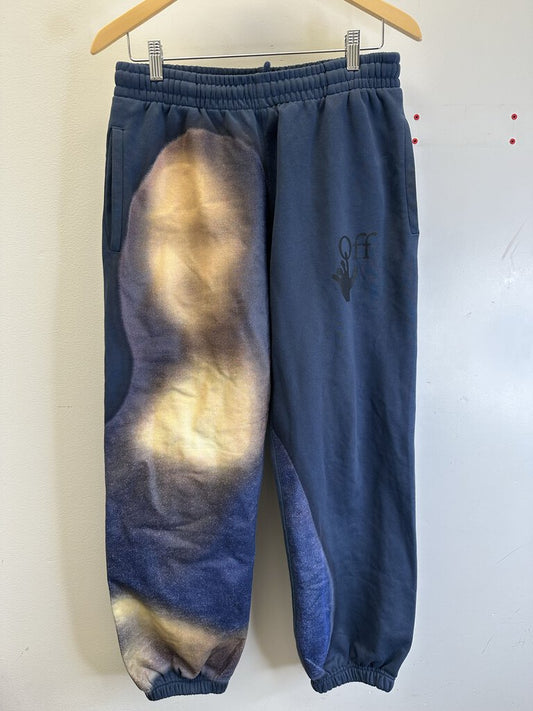 Preowned Off White Navy Hand Sweatpants Size Medium