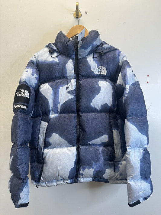 Preowned Supreme TNF Blue Ice Puffer size L