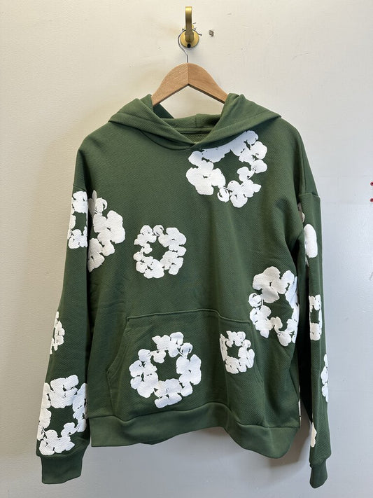 New Denim Tears Green Wreath Hoodie size L