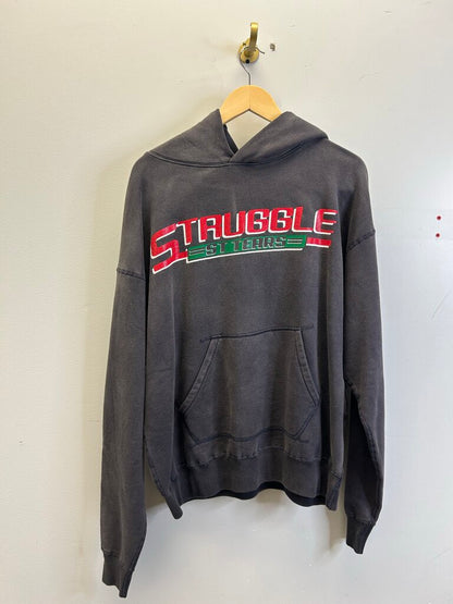 New Struggle Tears Grey Hoodie Size Large