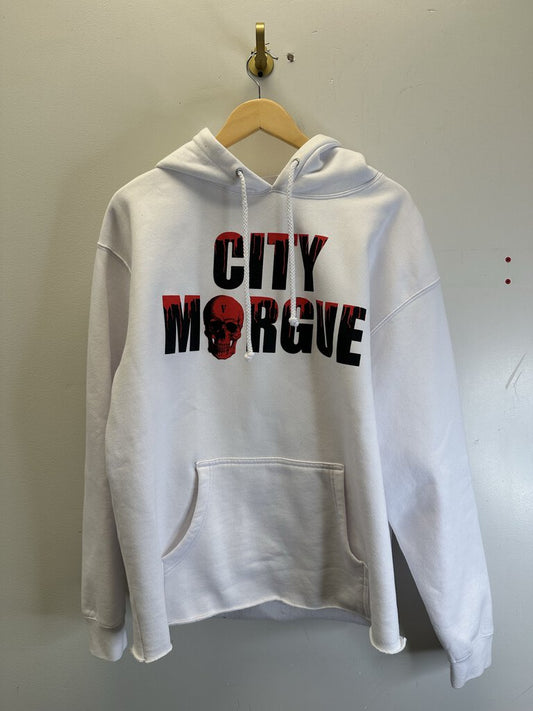 Preowned Vlone Morgue White Hoodie sz.L