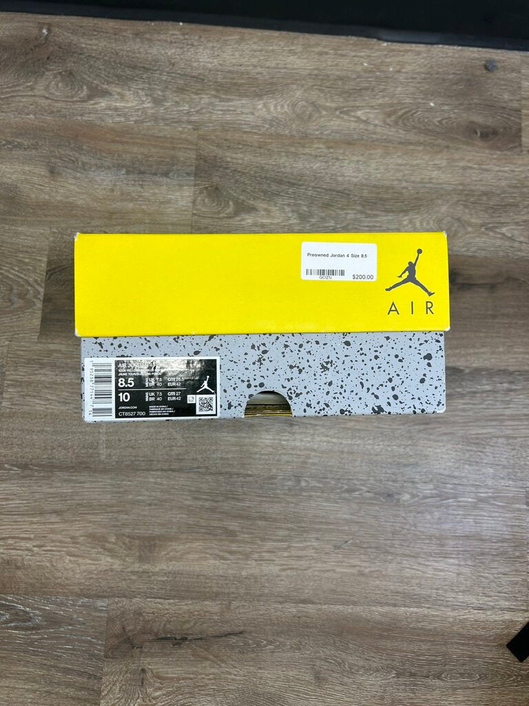 Preowned Jordan 4 Size 8.5