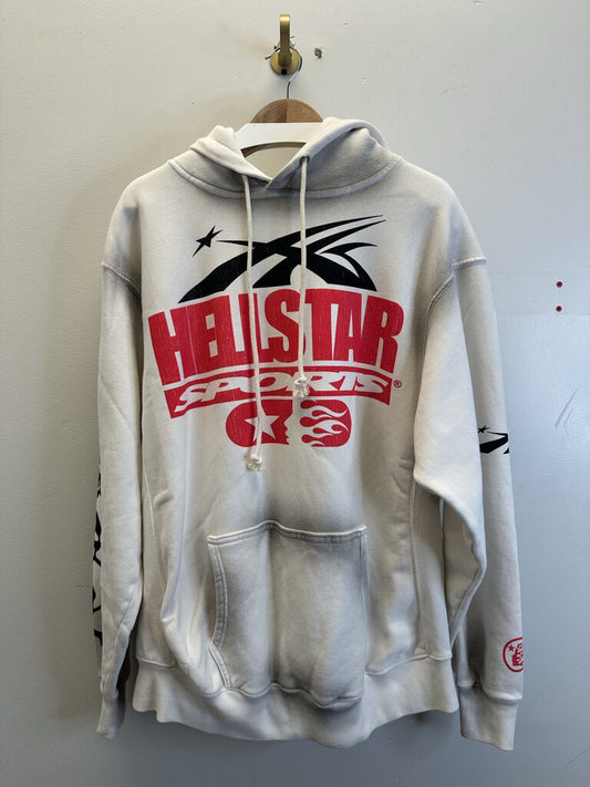 New Hellstar White Distressed hoodie sz.M