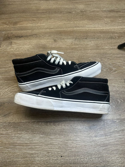 Preowned Vans JJJJound Black White Mid Size 9.5