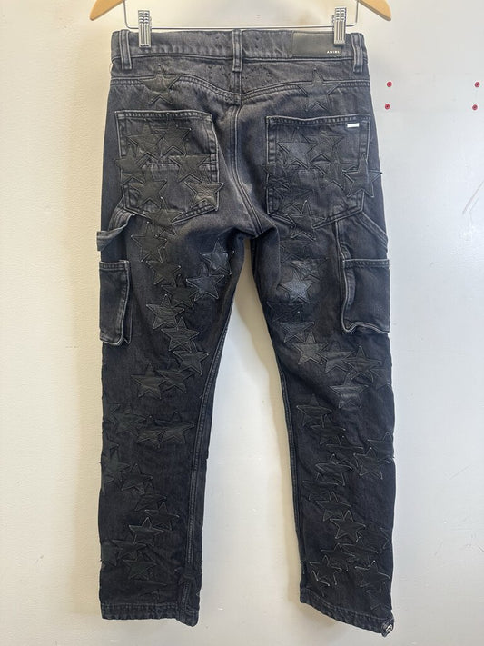 Preowned Amiri Alchemist Star Patch Double Knee sz.28