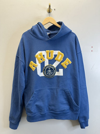 Preowned Rhude St. Barths Blue Hoodie sz.Xl