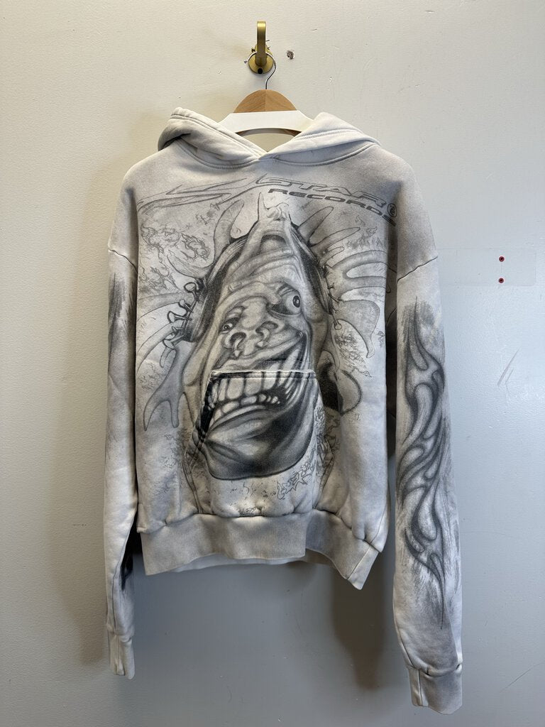 New Hellstar Grey Ogre Face Hoodie size S