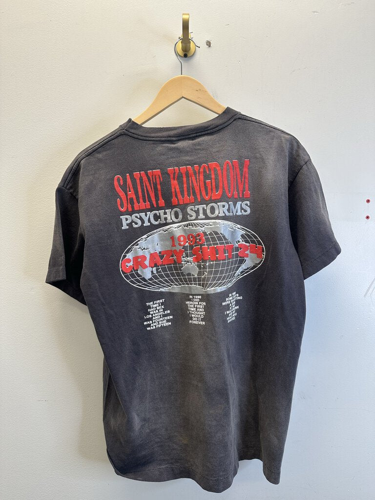 Preowned Saint Michael Grey Saint Kingdom Jesus Tee size M