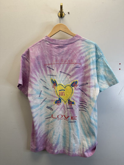 Preowned Saint Michael Tye Dye Doom World Tee size M