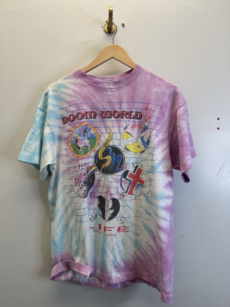 Preowned Saint Michael Tye Dye Doom World Tee size M