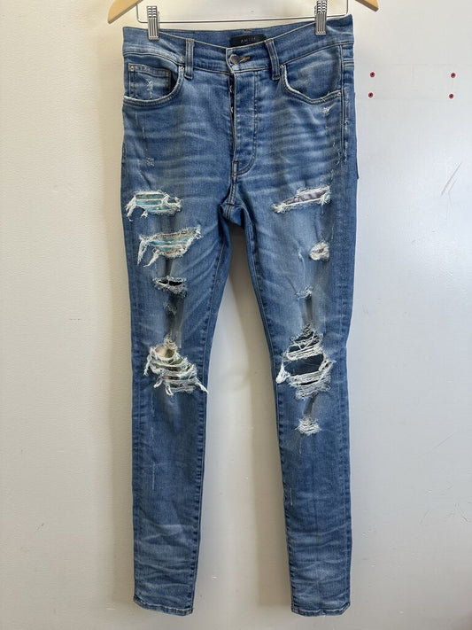 Preowned Amiri Lightwash Gradient Rip Size 31