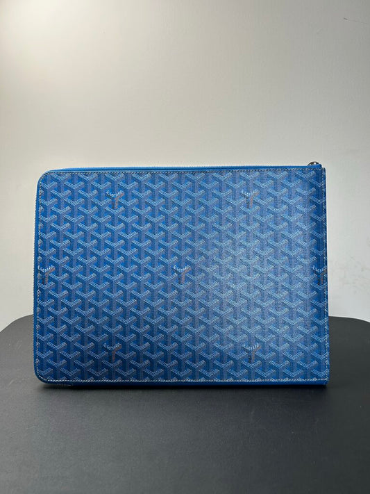 Preowned Goyard Blue Computer Case
