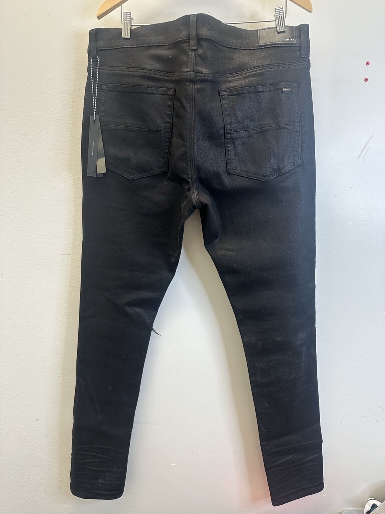 New Amiri Black Waxed Denim Size 38