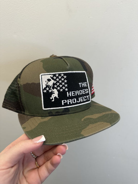 Preowned Chrome Hearts Camo Heroes Project Hat