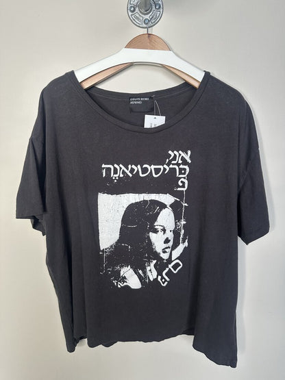 New ERD Hebrew Black Tee size XL