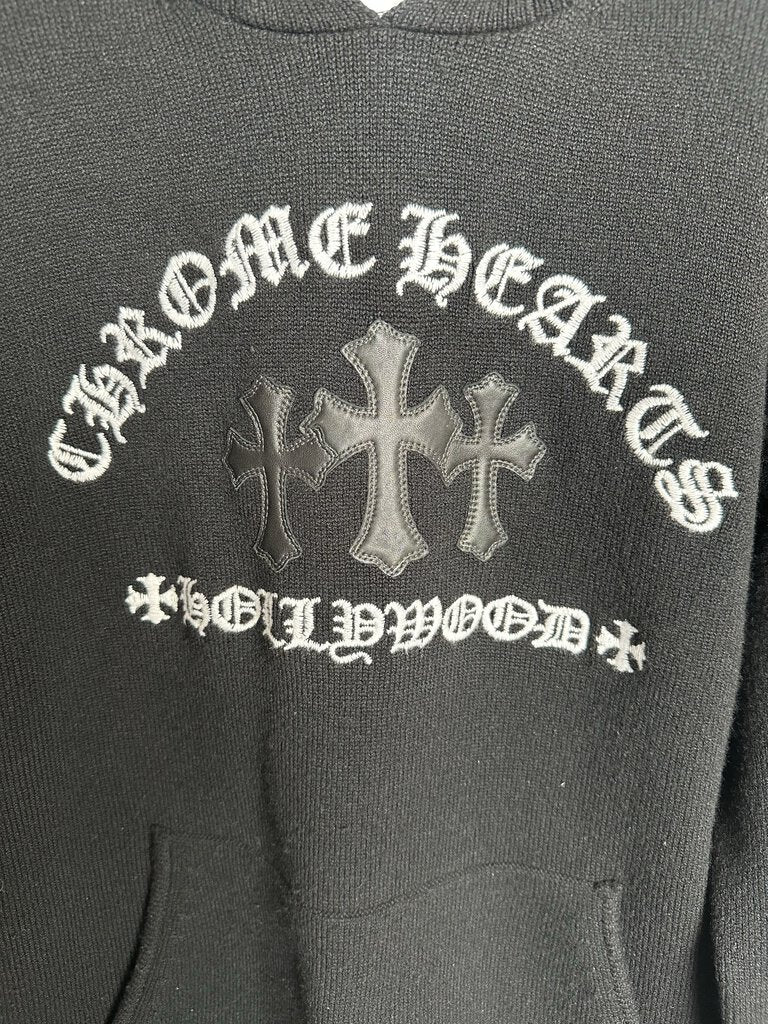 Preowned Chrome Hearts Cashmere Triple Cross Hoodie Size Small