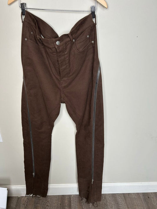 Preowned Rick Owens Brown Banana Pants Size 31