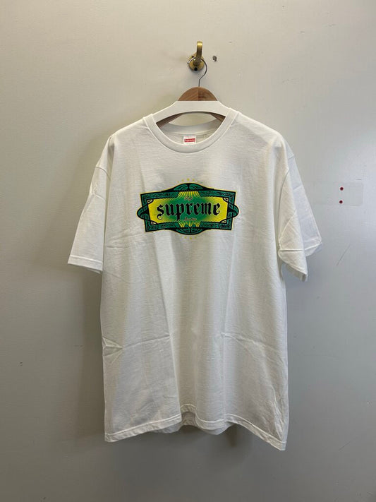 New Supreme White Top Shotta Tee Size XL