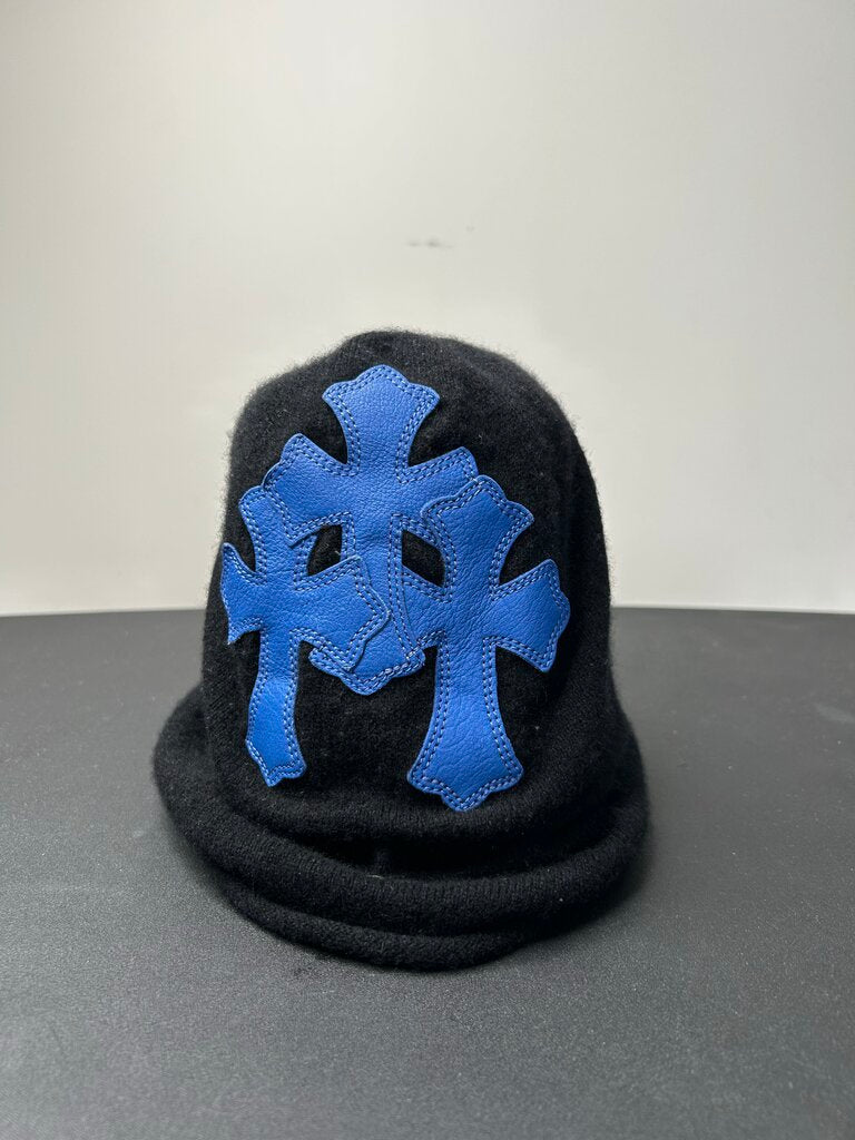 Preowned Chrome Hearts Blue patch Mask Beanie