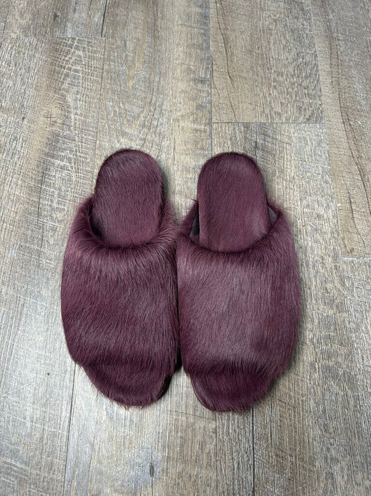 Preowned Rick Owens Amethyst Fur Slide Sz.41 (No Box)