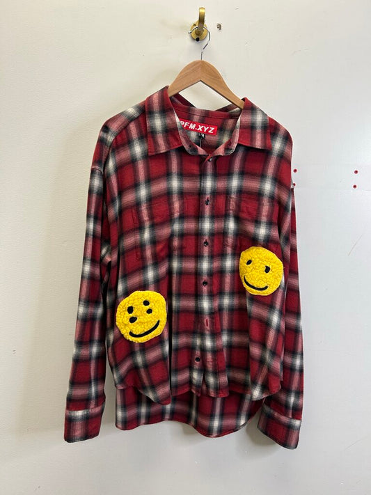 New CPFM Red Smiley Flannel Size 3