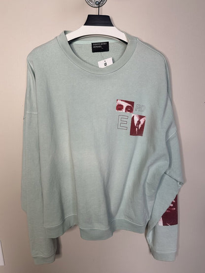 Preowned ERD Teal Red Crewneck Size Large