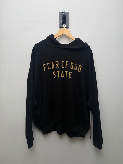 New Essentials FOG State Black Hoodie Size Large