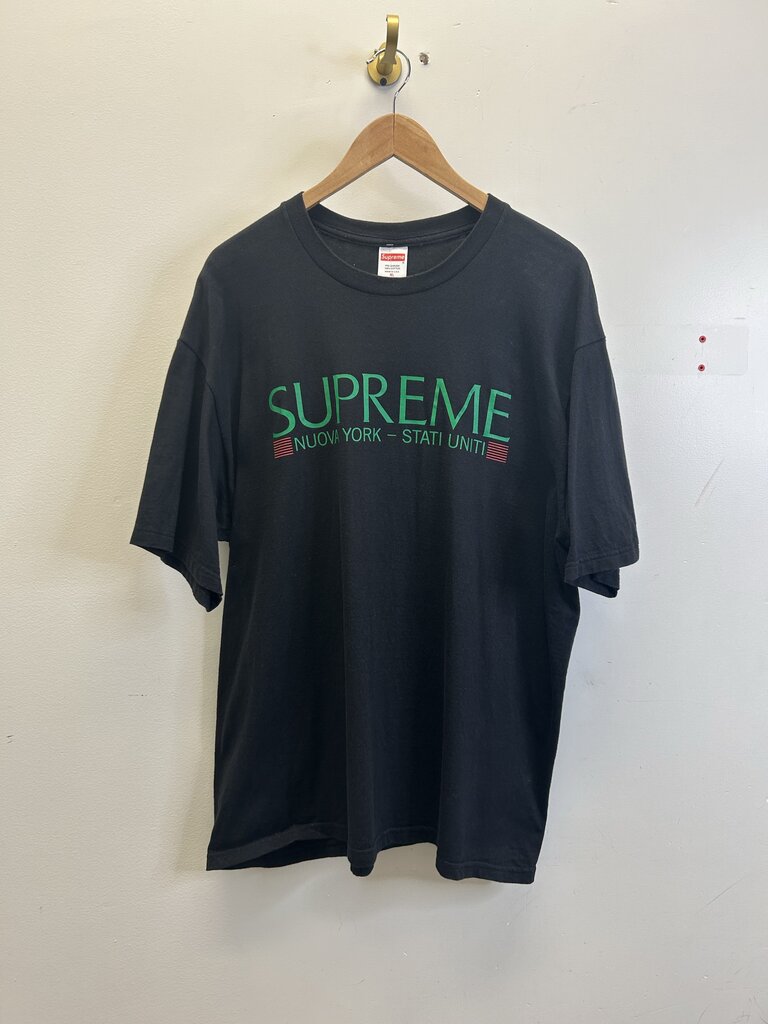 Preowned Supreme Black Nuova Tee Size XL