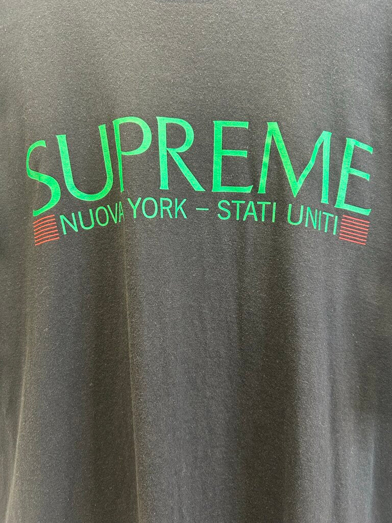 Preowned Supreme Black Nuova Tee Size XL