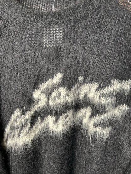 Preowned Saint Laurent Black Mohair Sweater Size