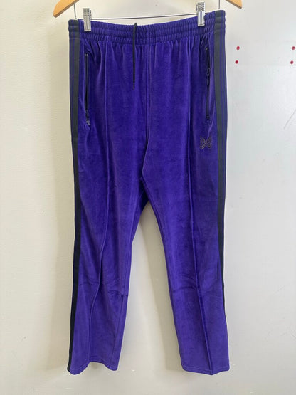 Preowned Needles Purple Velvet Pants Size Small