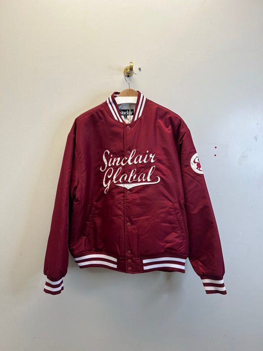 New Sinclair Baseball Red Jacket Size Large
