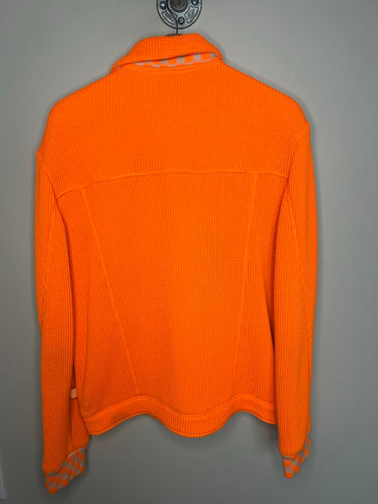 Preowned Louis Vuitton Orange Thermal Cropped Jacket size XL
