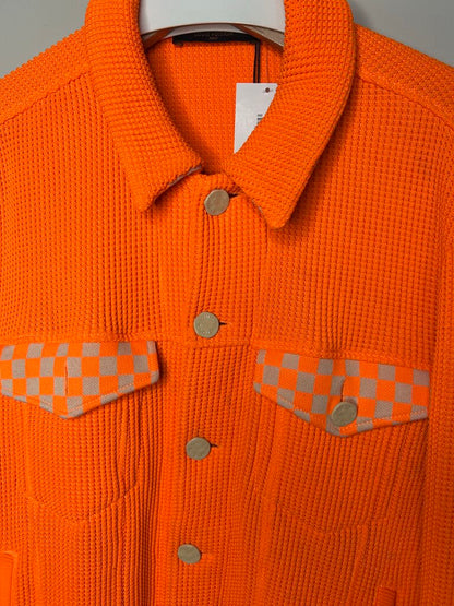 Preowned Louis Vuitton Orange Thermal Cropped Jacket size XL