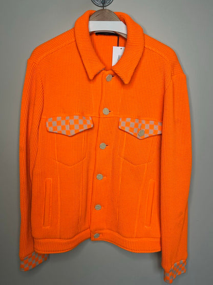 Preowned Louis Vuitton Orange Thermal Cropped Jacket size XL