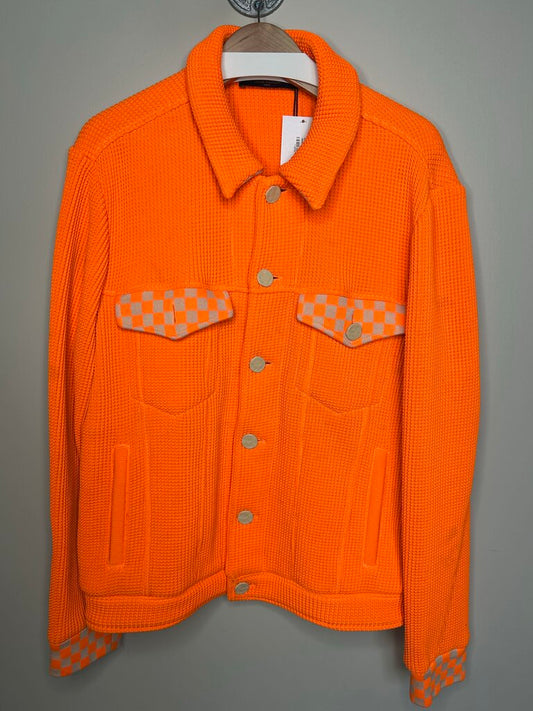 Preowned Louis Vuitton Orange Thermal Cropped Jacket size XL