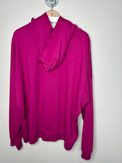 Preowned Balenciaga Paris Magenta Hoodie size XL