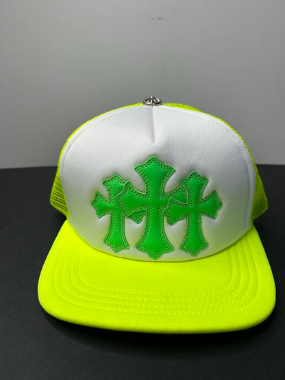 New Chrome Hearts Neon Triple Patch Trucker