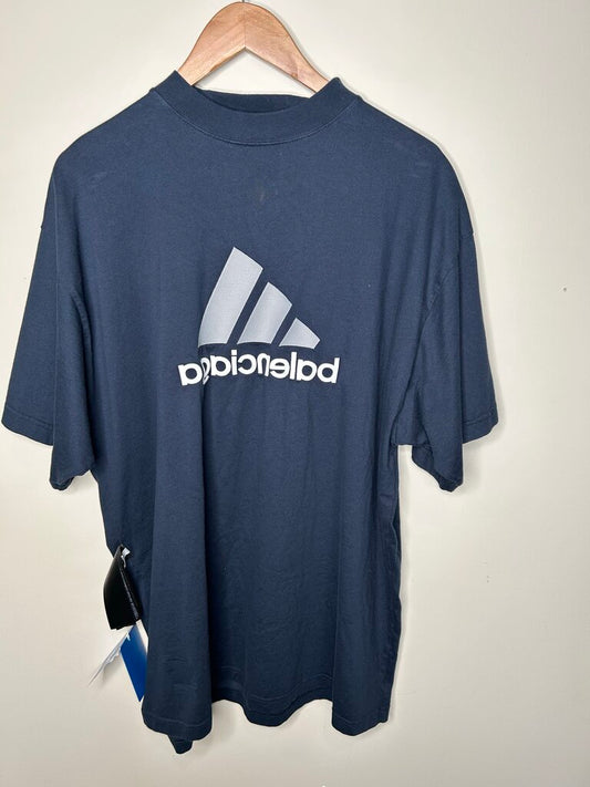 New Balenciaga Adidas Navy Tee Size 2