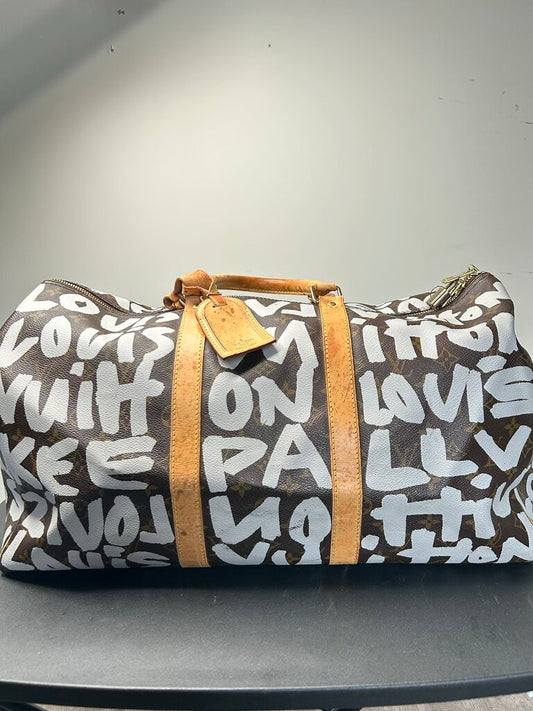 Preowned Louis Vuitton Stephen Sprouse Brown Keepall