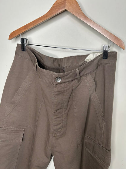 Preowned Rick Owens Brown Cargo Baggy Pants size 36