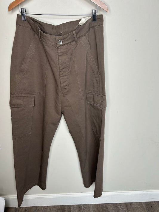 Preowned Rick Owens Brown Cargo Baggy Pants size 36