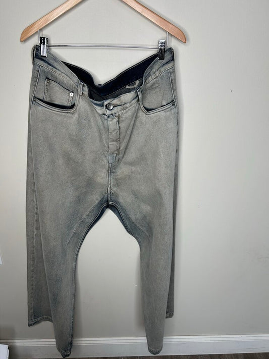 Preowned Rick Owens Denim Died Baggy Jeans size 38